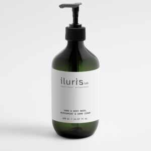 iluris Lab Hand & Body Wash – Peppermint & Dark Cedar 490ml